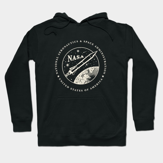 Vintage NASA Seal by © Buck Tee Originals Hoodie by Buck Tee